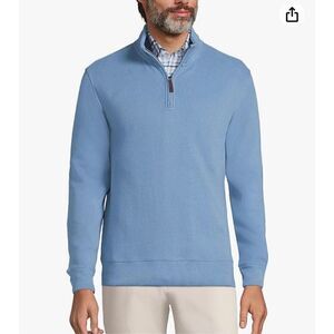 Lands' End Men's Bedford Rib Quarter Zip Sweater